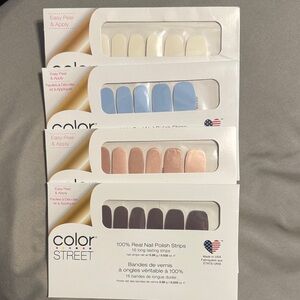 Color Street Nail Polish Strips - 4 pack solids